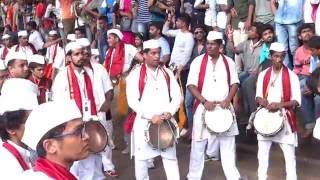 Veergarjana Dhol Tasha Pathak Thane playing for Kariroadcha Kaivari Aagaman [upl. by Elleval]