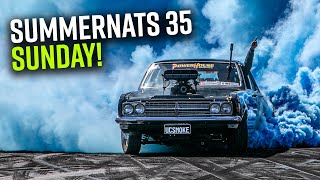 Summernats 35 Sunday Grand Champ Burnout Finals Drifting amp More [upl. by Fotzsyzrk998]