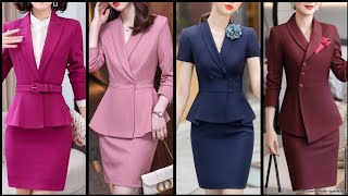 Most favorite Korean style office wear high waisted pencil skirts outfits ideas for working women [upl. by Kendal332]