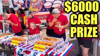 6000 BURGER EATING CONTEST Worlds Biggest In Washington DC  Z Burger 2023 [upl. by Mima123]