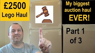 £2500 Biggest Lego Auction Haul EVER part 1 of 3 [upl. by Teage]