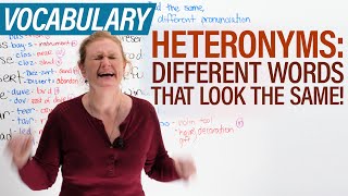 English Heteronyms Different words that look the same [upl. by Etteniotna]