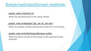 69 ByteArrayOutputStream class [upl. by Ttegirb]