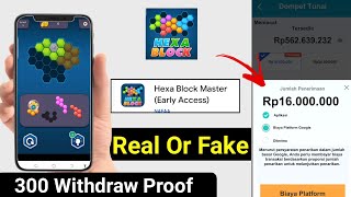 Hexa Block Master App Pasie kaise karen  Hexa Block Master App Real Or Fake  Hexa Block Master App [upl. by Qidas]