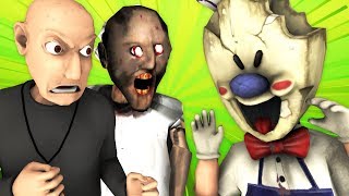 ICE SCREAM 7 vs GRANDPA amp GRANNY Christmas 2023 New Horror Xmas 3D Santa Animation [upl. by Atnuahsal]