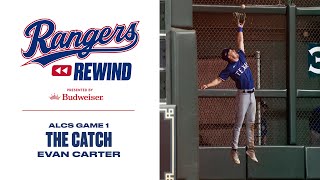 Rangers Rewind ALCS Game 1 Evan Carters Leaping Catch [upl. by Frank]