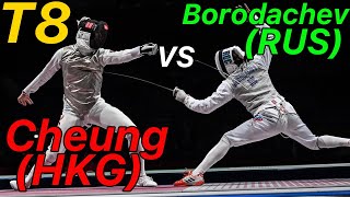 Tokyo 2021 Quarterfinal Cheung HKG v Borodachev RUS Olympic Fencing  Mens Foil Highlight [upl. by Ynnohj]