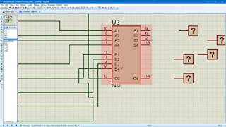 Digital Logic Design LAB Tutorial In Proteus   Part13  FULL ADDER CASCADING USING 7483IC [upl. by Odel]