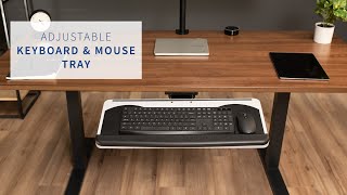 MOUNTKB01 Silver Under Desk Keyboard Tray by VIVO [upl. by Ijat]