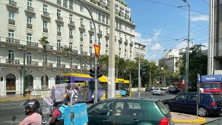 Athens street view  Airport  City Center [upl. by Liberati]