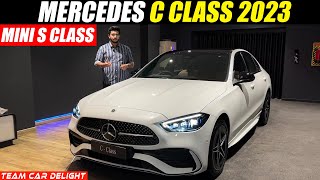 Mini S Class🔥  Mercedes C Class 2023  Walkaround with On Road Price [upl. by Vyky]