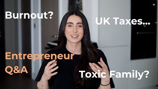 QampA Being an entrepreneur Burnout UK Taxes Dealing with mental health dips [upl. by Iatnwahs]