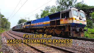 FIRST LHB RUN of VASCO YESVANTPUR EXPRESS [upl. by Andromeda]