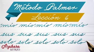 Método Palmer de Caligrafía en Español  Lección 6 [upl. by Cornelie]