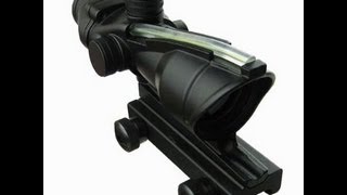 Fake ACOG Fiber Optic Green quotredquot dot sight Review [upl. by Norak]