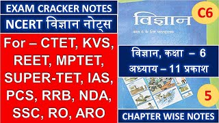 NCERT SCIENCE NOTES CLASS 6 Lesson  11 प्रकाशछायाएँ एवं परावर्तन CTET KVS REET HINDI CLUB ✔✔ [upl. by Vada909]