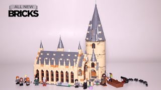 Lego Harry Potter 75954 Hogwarts Great Hall Speed Build [upl. by Anastas]