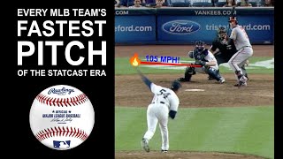 Every MLB teams fastest pitch of the Statcast era [upl. by Litta]