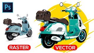 How to Vectorize an Image Photo to Vector  Photoshop Tutorial [upl. by Amlet23]