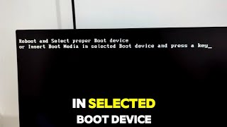 Reboot and select proper Boot Device FIX [upl. by Nosloc]