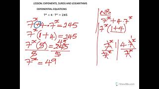 Exponents and Surds Lesson 10Mathematics N3 Full Curriculum [upl. by Sarson]