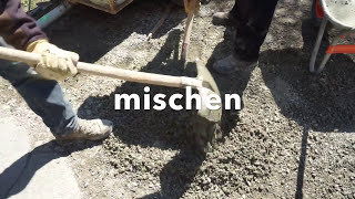 Beton mischen ohne Maschine [upl. by Atteloiv66]