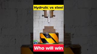 Steel vs hydraulic press experiment facts makingmachine hydraulic [upl. by Melena]