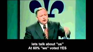 Is the Quebec Separatist Movement Racist 1995 Parizeau Speech [upl. by Nomael]