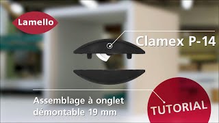 Lamello tutoriel Clamex P14  assemblage démontable en onglet panneaux19mm [upl. by Zolnay]