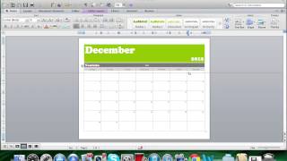 How to make a calendar on Microsoft Word 2011 Mac [upl. by Witcher]