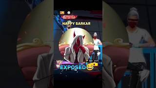 HAPPY SARKAR ROAST 😂  Happy Sarkar Scripted Video freefire shorts ytshorts [upl. by Jamey]