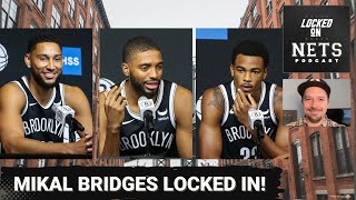 Mikal Bridges Ready To Lead Brooklyn Nets Media Day [upl. by Ahsemot841]