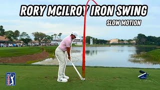 Rory McIlroy Iron Swing In Slow Motion  2024 [upl. by Ailedroc]