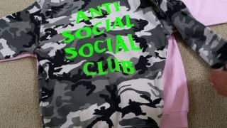 Real vs Fake Anti Social Social Club Hoodie Hoody Full Review HD 2017 [upl. by Aihtiekal689]