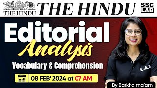 The Hindu Editorial Analysis  8th Feb 2024  Vocab amp Comprehension  The Hindu Vocab By Barkha Mam [upl. by Ellebyam310]