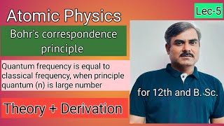 Bohrs correspondence principle graduationphysics 12thphysics [upl. by Gierc]