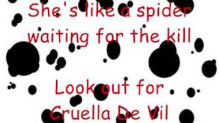 Cruella De Vil with Lyrics [upl. by Voe396]