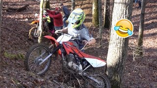 HE TRIED RACING A PIT BIKE IN A 2HR ENDURO RACE [upl. by Ecilahc]