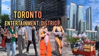 Toronto Downtown Walking Tour Entertainment District Canada 🇨🇦 4K [upl. by Lindsy416]