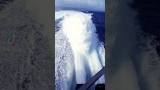 The BUCCOO REEF fast ferry running at full speed  CLOSE VIEW FROM THE JETS [upl. by Beutler]