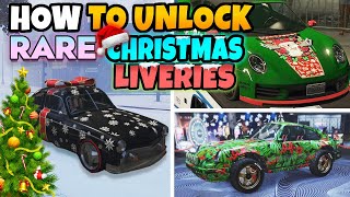 GTA 5 Online How to Unlock ALL RARE CAR LIVERIES CHRISTMAS LIVERIES [upl. by Lauber]