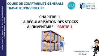 11 La régularisation des stocks à linventaire  Cours de comptabilité GEA  Travaux dinventaire [upl. by Kauffman]