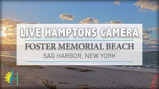 Hamptonscom  LIVE Foster Memorial Beach Sag Harbor New York  Wind Surfers [upl. by Fraze974]