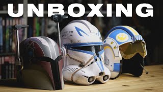 Star Wars Collection Essentials Hasbro Black Series Carson Sabine Captain Rex Helmet Unboxings [upl. by Woodhead]