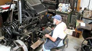 Field Day of the Past 2010  Intertype machine similar to Linotype [upl. by Eisej71]