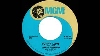 1972 HITS ARCHIVE Puppy Love  Donny Osmond a 2 recordmono 45 [upl. by Ettenna]