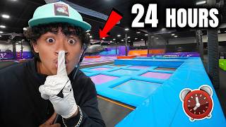 24 HOUR OVERNIGHT CHALLENGE in TRAMPOLINE PARK MINI GOLF [upl. by Innes]