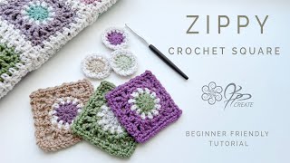 BeginnerFriendly Crochet  Whip Up a Zippy Square  StepbyStep Guide [upl. by Ready]