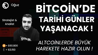 Bitcoinde Tarihi Günler Yaşanacak   Altcoinlerde Büyük Harekete Hazır Olun   Son Durum [upl. by Reckford]