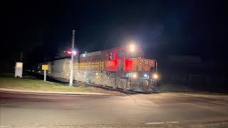 TasRail 2009 55 train crossing Relbia Road [upl. by Aihpos849]